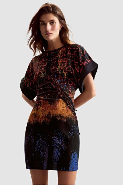Desigual Women's dress multicolor with graphic print