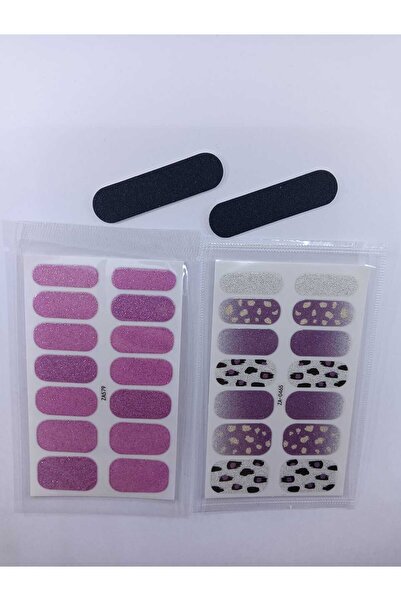 btm home Kendinden Yapışkanlı Nail Sticker 2 Paket Tırnak Süsü Kuru Oje