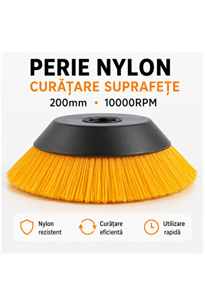 OEM Perie Nylon Curatare Suprafete 200mm 10000rpm