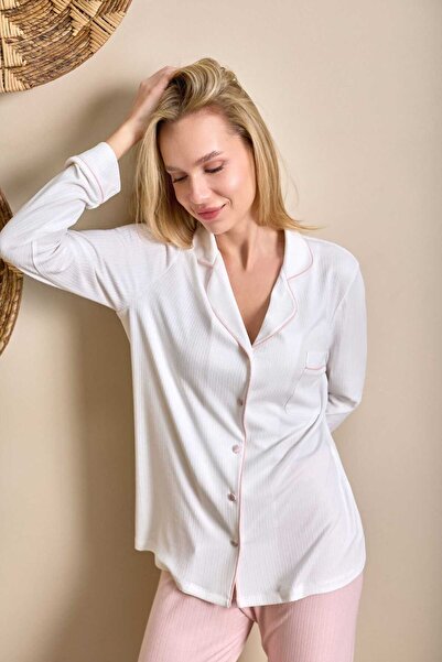 Lohussa New Season Women's Ecru Front Buttoned Special Design Maternity Pajam...