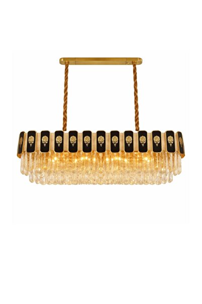 proled Crystal Radiance Chandelier, modern lighting, E14, 800x300, black with...