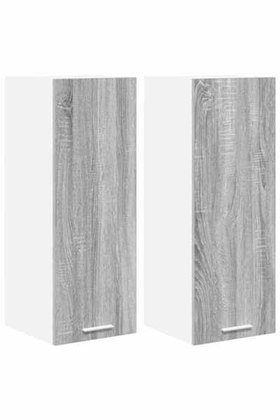 vidaxl Wall cabinet with 2 doors Sonoma Grey and White 30 x 31 x 80 cm