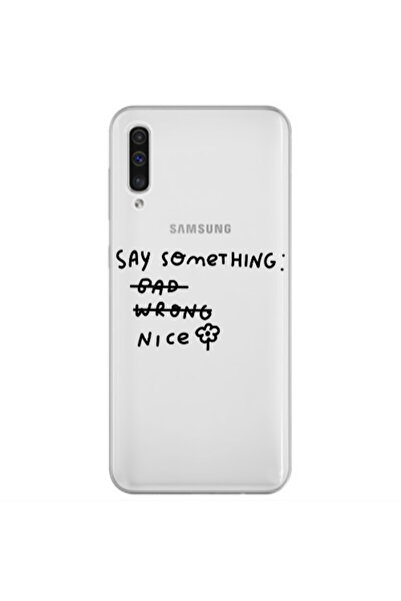 Other Samsung A70 Say Something Transparent Silicone TPU Θήκη