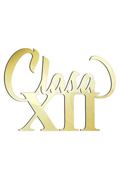 Decoratiuni Dulci Topper decor lateral pentru tort absolvire Clasa XII - Auri...