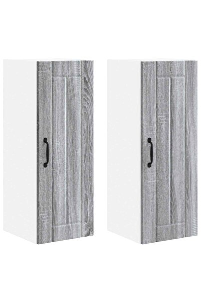 vidaxl Kitchen cabinet 2 pcs Sonoma Grey 30 x 31 x 80 cm