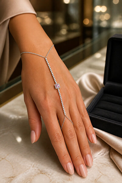 takiincim Çelik Vıp 14K Pembe Taşlı Şahmeran Silver