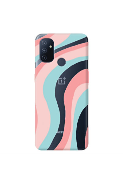 Other Oneplus Nord 100 Colored lines Transparent Silicone TPU Θήκη