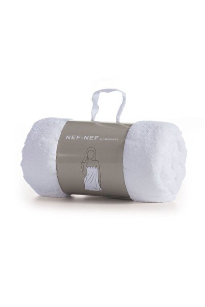 home wear Πετσέτα Παρεό Βαμβακερή Σάντι 146x80 nef-nef Λευκή 146x80