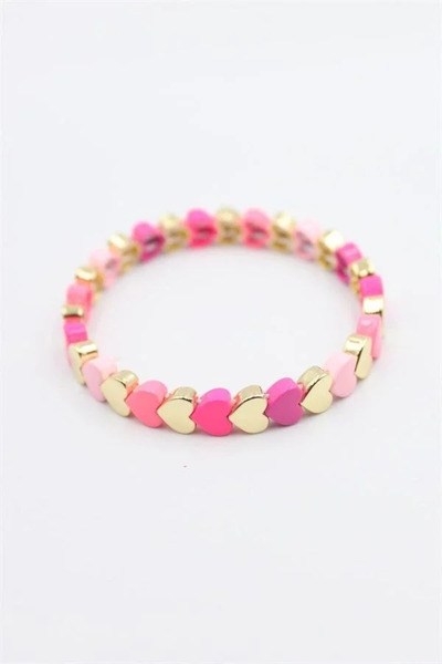Marsilyan Nvdn- Ieg - Elastic Porcelain Bracelet - Pink Iegrs-Nvdn1