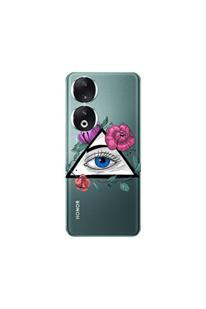 Other Honor 90 5G Eye and flower Transparent Silicone TPU Θήκη