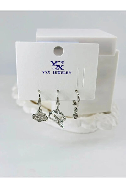 Marsilyan Nvdn- Ieg - Zircon Stone Triple Combination Earrings Iegrs-Nvdn1