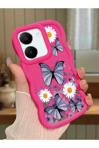 Hontinga Vivo Y36 4g Compatible Case Camera Protector Red Silicone Couple Pho...