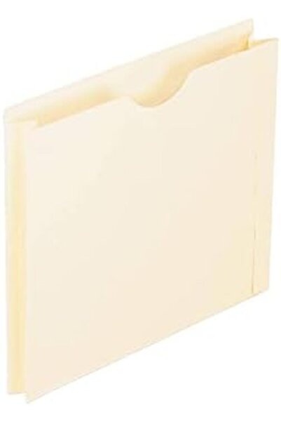 Yıldızan Terra Organik File Jackets, Letter Size, Manila, 2" Expansion, Reinf...