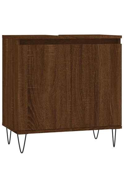 vidaxl Dulap de baie, stejar maro, 58x33x60 cm, lemn prelucrat