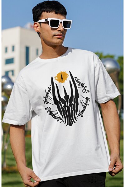 SEVBANO Tricou oversize unisex cu imprimeu Stăpânul Inelelor