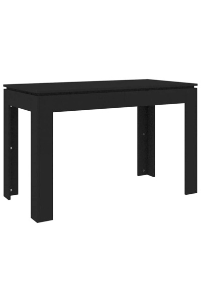 vidaxl Masă de bucătărie, negru, 120x60x76 cm, lemn prelucrat