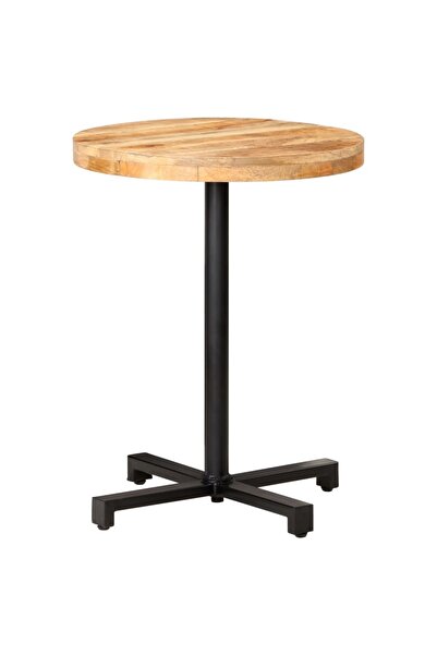 vidaxl Masă de bistro, Ø60x75 cm, lemn de mango nefinisat, rotundă