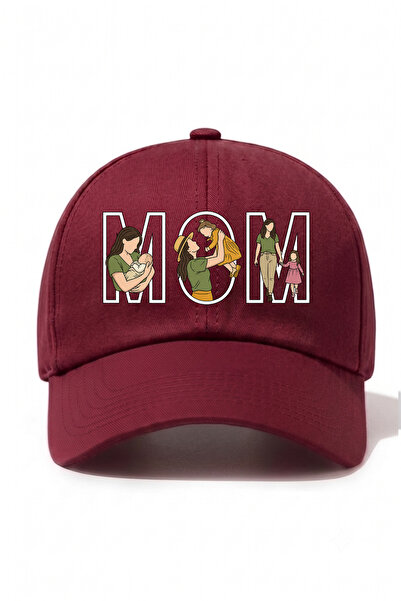 l'eivor MOM - Pălărie din bumbac imprimată cu design special pentru mamă și f...