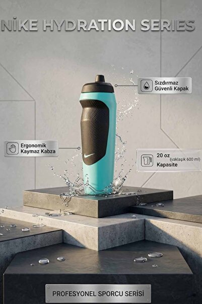 Nike HyperFuel Water Bottle 20 oz / 600 ml - Sızdırmaz Sporcu Matarası (Fıstı...