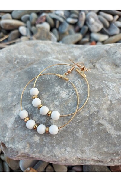 Manolibera Jewellery Σκουλαρίκια κρίκοι από ανοξείδωτο ατσάλι Μίλος