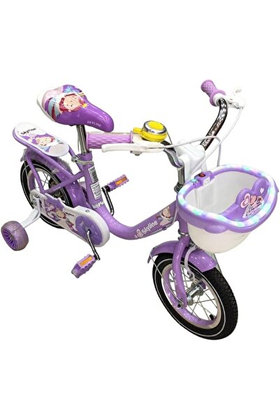 Generic Talia Bike Girls' Luminous Basket Bicycle, Purple, 16 Inch