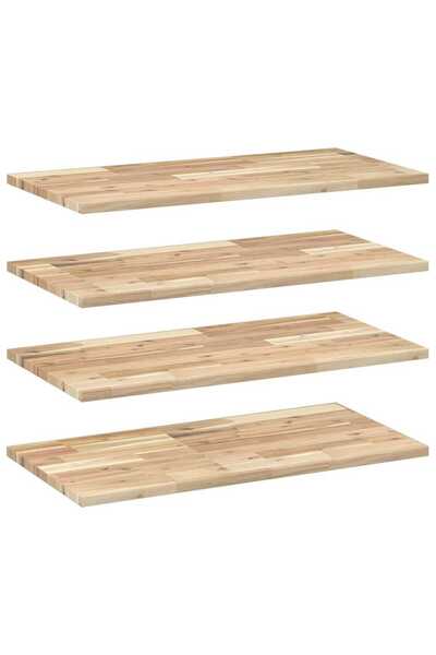 vidaxl Rafturi suspendate 4 buc. 60x40x2 cm lemn masiv acacia netratat