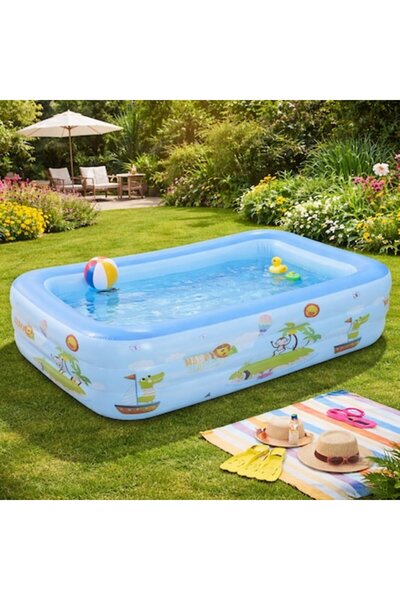 Trendily Inflatable pool, rectangular, size 262X175X60