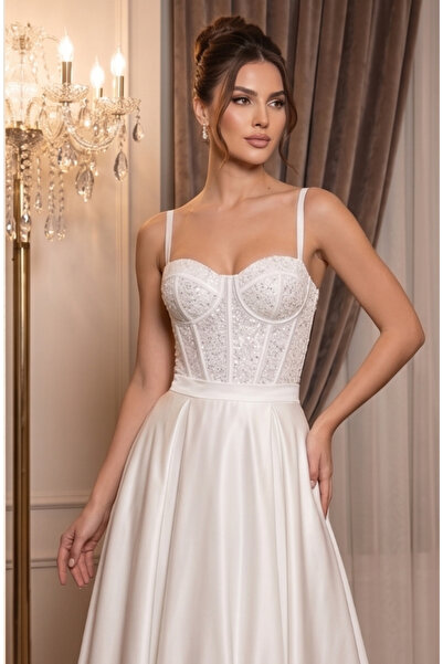 MİSS AYZA İÇTEN GELEN ŞIKLIK Missayza Women's Sequined Bustier Corset Evening...