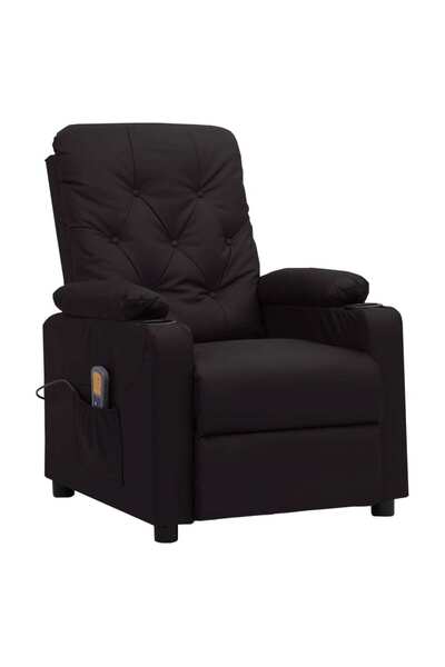 vidaxl Massage chair, black, eco- Leather