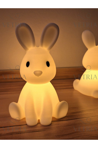 vetria Tatlı Tavşan Masa Lambası - Ev Dekorasyonu Işıklı Obje 12 cm Tealight ...