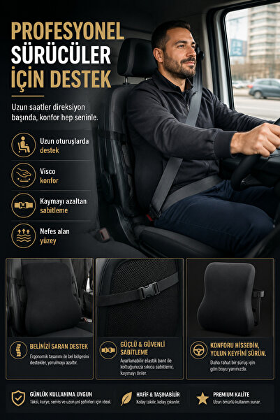 EpiRelax Ergonomic Lumbar Support Cushion for Long Hauls Driver Lumbar Suppor...