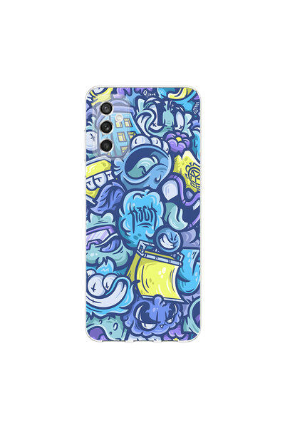 PPKin Samsung Galaxy M52 Compatible Graffiti 9 Design Transparent Case