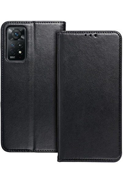 OEM Έξυπνη θήκη βιβλίο σιλικόνης μαύρη (Redmi Note 12 4G)