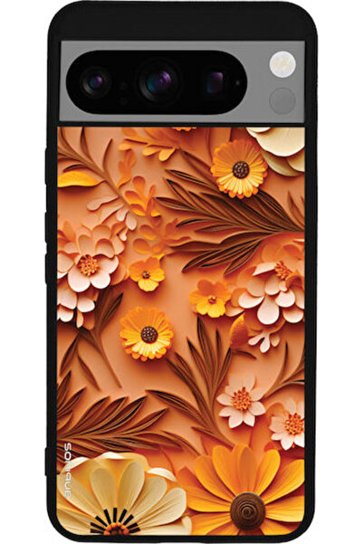 Other Θήκη Sonique Σειράς 3D Λουλουδιών για Google Pixel 8 Pro 5G Πορτοκαλί