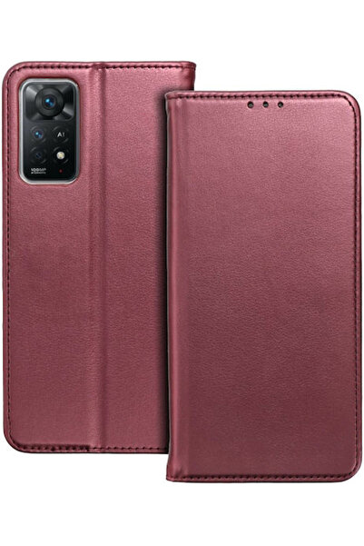OEM Έξυπνη θήκη βιβλίο σιλικόνης μπορντό (Redmi Note 13 5G) 51516419 Κωδικός:...