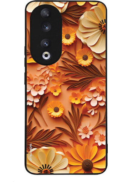 Other Θήκη Sonique Σειράς 3D Λουλουδιών για Honor 90 5G Πορτοκαλί
