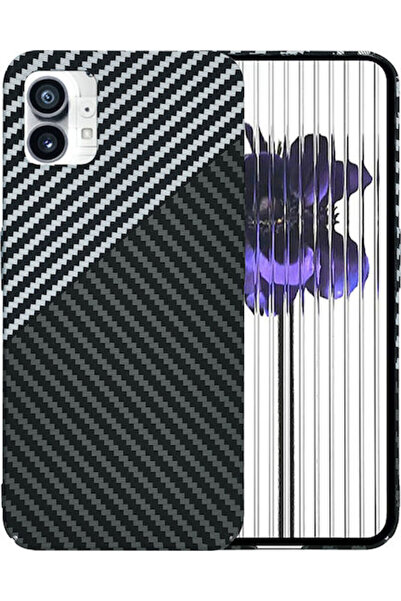 Techsuit Carbonite Fibershell Πίσω Κάλυμμα Σιλικόνης Γκρι (Nothing Phone 1)
