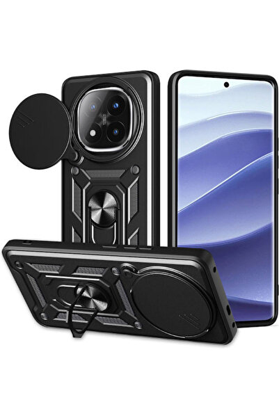 Techsuit Camshield Back Cover Plastic / Silicone Black (Redmi Note 14 Pro 4G)