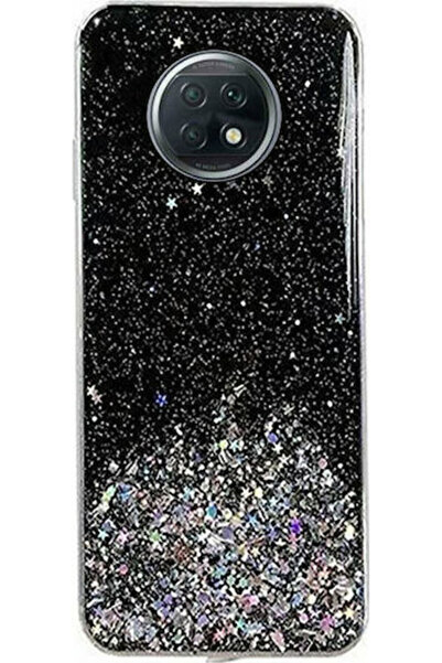 WOZINSKY Αστεράτη Θήκη Πλάτης Σιλικόνης Μαύρη (Redmi Note 9T)