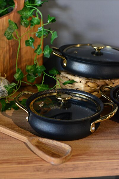 şirineşyalarım Meridian Siyah 3 Lü Granit Sahan Set