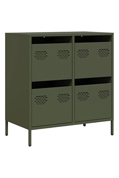 vidaxl Cabinet, olive green, 68x39x73.5 cm, cold-rolled steel