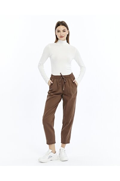 Çarli Women's Canvas Trousers 4228 Brown