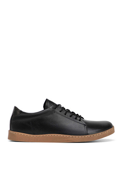 Tergan Siyah Hakiki Deri Kadın Sneaker - K4MEAY068708-A23