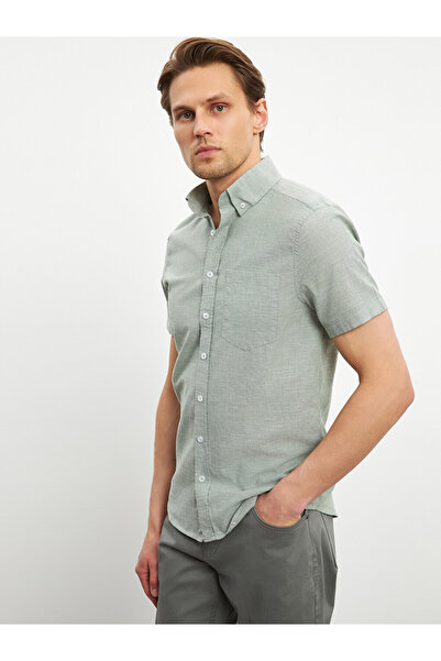 LC Waikiki Quality Pieces from Çelebi Store Standart Fit Linen Blend Men's Shirt