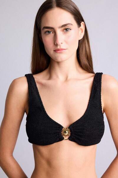 DeFacto Regular Fıt Bürümcük Bikini Üstü E0206AX26SM