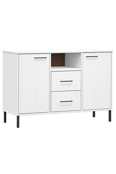 vidaxl Servantă cu picioare metalice „OSLO” alb 113x40x77 cm lemn