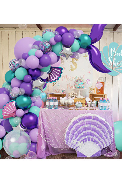 ML kit de 136 baloane pentru petrecere de ziua de naștere violet, nou, pentru...