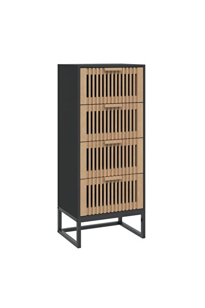 vidaxl Dulap înalt, negru, 40x30x95 cm, lemn prelucrat