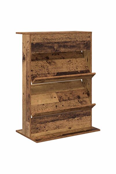 vidaxl Raft pentru reviste Lemn vechi 70 x 41 x 96 cm Lemn compozit