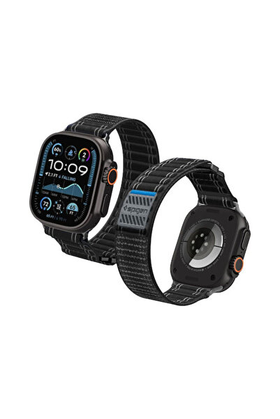Spigen Υφασμάτινο λουράκι μαύρο (Apple Watch 44/45/46mm/Ultra 49mm)
